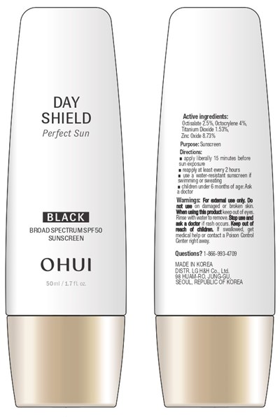 Bottle (50709452 O Hui Day Shield Perfect Sun Black Broad Spectrum Spf 50 Sunscreen (bottle))